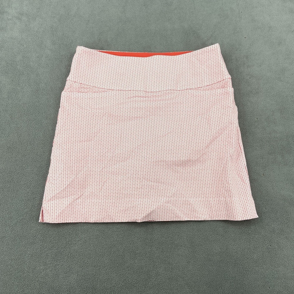 S.C. & Co. Double Wraparound Skirt Skort Womens Medium White Pink Printed Golf